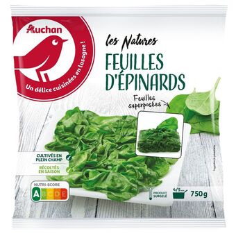 Auchan Feuilles d'épinards surgelées auchan offre