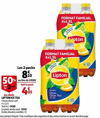 Auchan Lipton ice tea offre