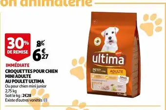 Auchan Croquettes pour chien mini adulte au poulet ultima offre