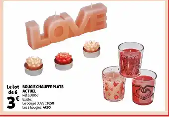 Auchan Bougie chauffe plats actuel offre