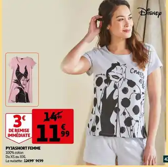 Auchan Pyjashort femme offre