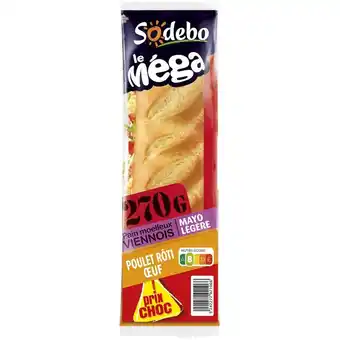 Auchan Supermarché Sandwich le méga sodebo offre