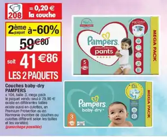 Migros Couches pampers offre
