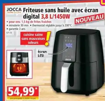 Norma Friteuse Sans Huile Avec écran Digital Jocca Home & Life offre