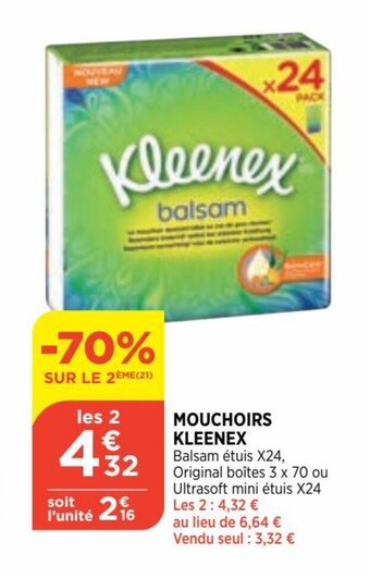 Bi1 Mouchoirs Kleenex offre