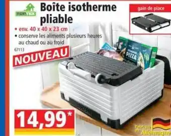 Norma Boîte Isotherme Pliable Toptex offre