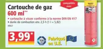 Norma Cartouche De Gaz 600 Ml offre