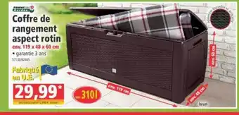 Coffre De Rangement Aspect Rotin