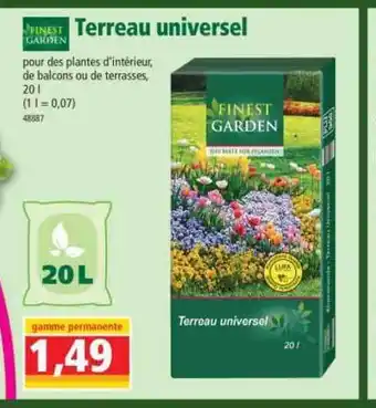 Norma Terreau Universel Finest Garden offre
