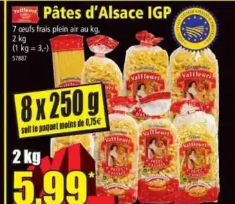 Norma Pâtes D'alsace Igp Valfleury offre