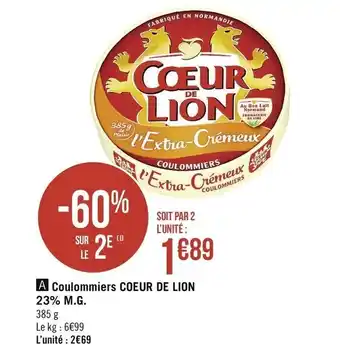 Coulommiers Cœur de Lion 23% M.G