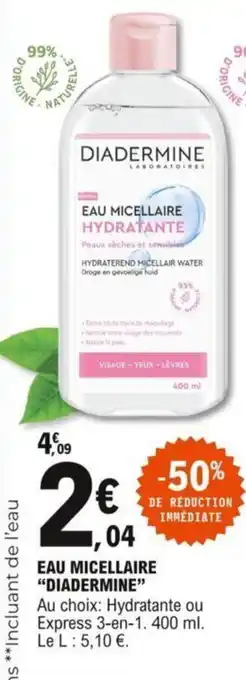 E.Leclerc Eau micellaire "DIADERMINE" offre
