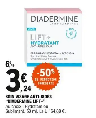 E.Leclerc Soin visage anti-rides "DIADERMINE LIFT+" offre