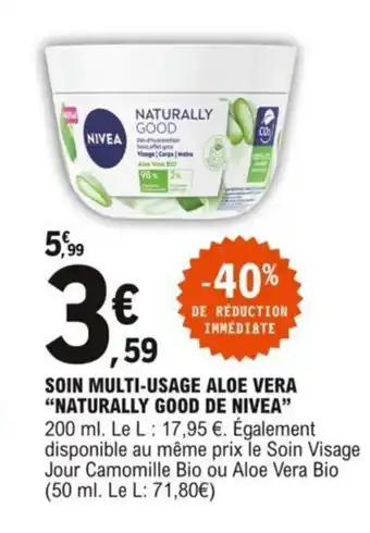 E.Leclerc Soin multi-usage aloe vera "NATURALLY GOOD DE NIVEA" offre
