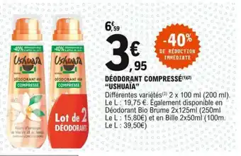 E.Leclerc Déodorant compressé "USHUAIA" offre