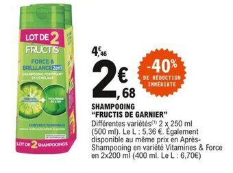 E.Leclerc Shampooing "FRUCTIS DE GARNIER" offre