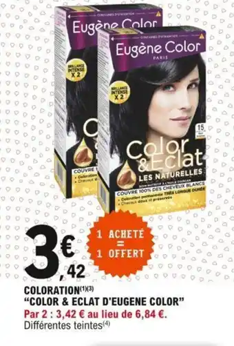 E.Leclerc Coloration "COLOR & ECLAT D'EUGENE COLOR" offre
