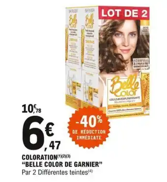 E.Leclerc Coloration "BELLE COLOR DE GARNIER" offre