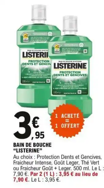 E.Leclerc Bain de bouche "LISTERINE" offre