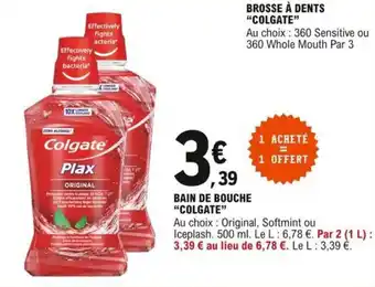 E.Leclerc Bain de bouche "COLGATE" offre