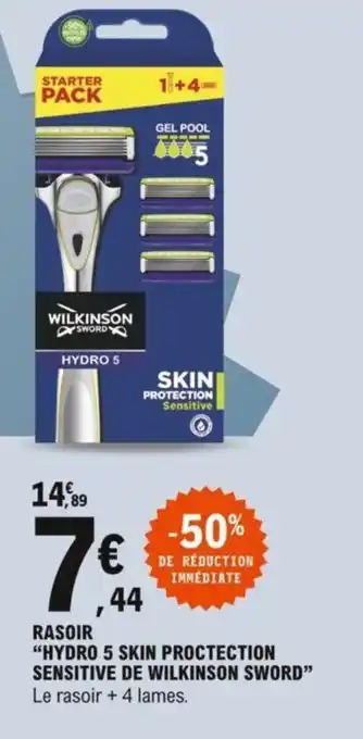 E.Leclerc Rasoir "HYDRP 5 SKIN PROTECTION SENSITIVE DE WILKINSON SWORD" offre