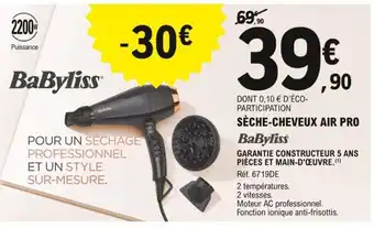 E.Leclerc Babyliss Sèche-Cheveux Air Pro offre