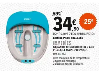 Homedics Bain de Pieds Thalasso