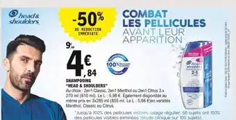 Shampooing Head & Shoulders