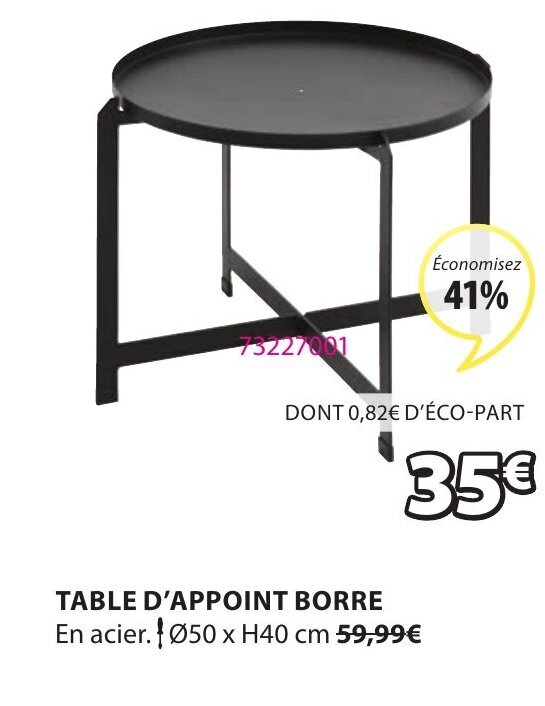 Promo Table d'Appoint Borre chez JYSK