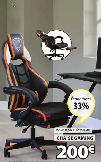JYSK Chaise gaming gamborg offre