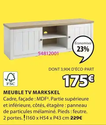 JYSK Meuble TV markskel offre