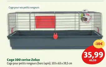Maxi Zoo Zolux cage 100 cerise offre