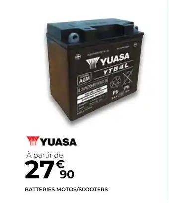 Feu Vert Yuasa batteries motos/scooter offre