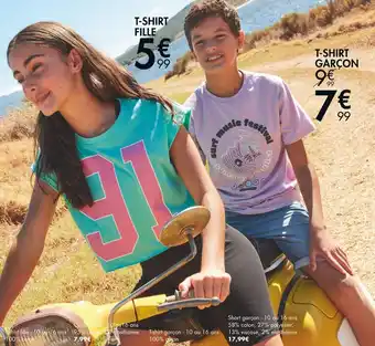 Gémo T-shirt fille ou t-shirt garçon offre