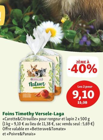 Maxi Zoo Versele-laga foins timothy offre