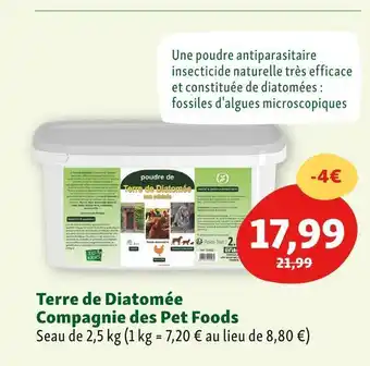Compagnie des pet foods terre de diatomée