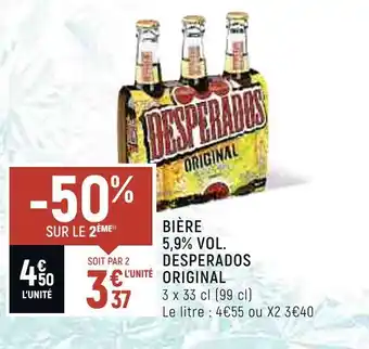 Spar Desperados original bière 5,9% vol. offre