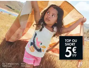 Gémo Top ou short offre