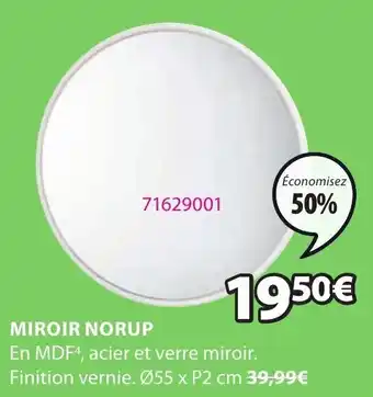 JYSK Miroir norup offre