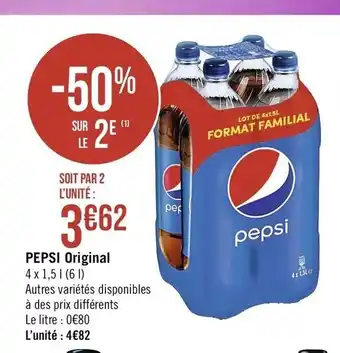 Géant Casino Pepsi Original offre