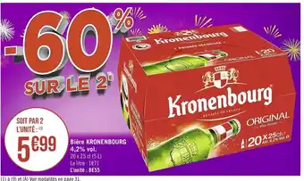 Géant Casino Bière Kronenbourg offre