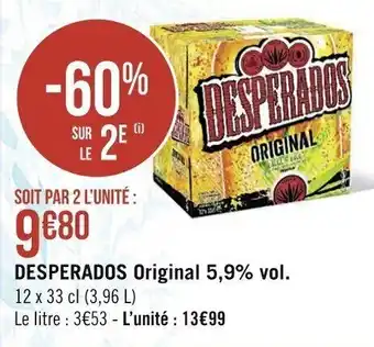 Casino Supermarchés DESPERADOS original 5,9% vol. offre