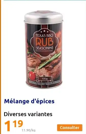 Action Mélange d'épices offre