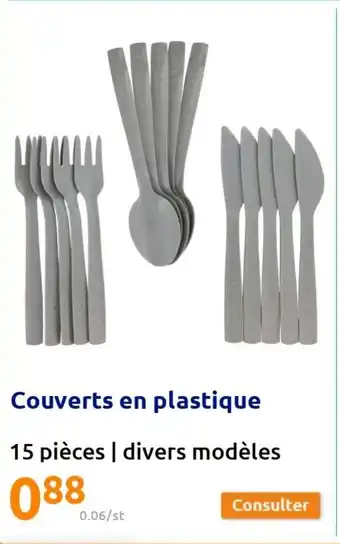 Couverts En Plastique 15 Pièces | Divers Modèles