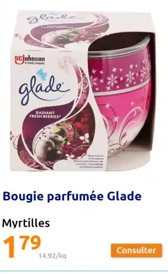 Action Bougie Parfumée Glade Myrtilles offre