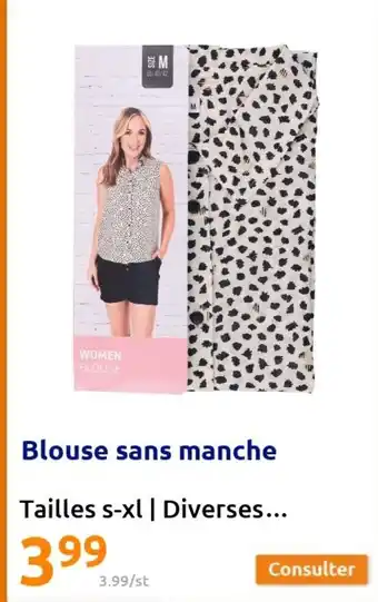 Blouse Sans Manche Taille S-xl I Diverses