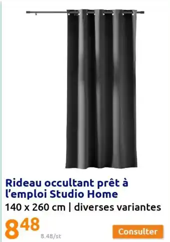 Action Rideau Occultant Prêt à l'Emploi Studio Home offre