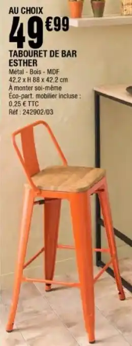 La Foir'Fouille Tabouret de Bar Esther offre
