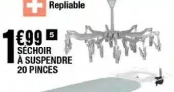 La Foir'Fouille Séchoir à Suspendre 20 Pinces offre