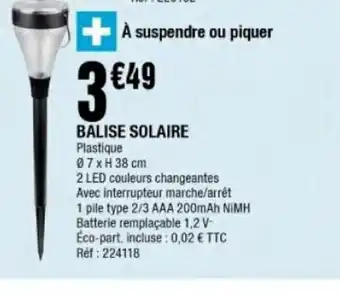 La Foir'Fouille Balise Solaire offre